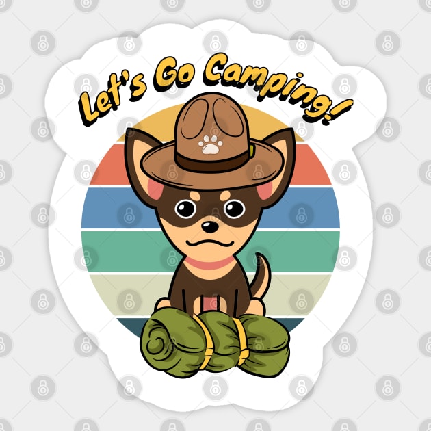 Cute Small dog wants to go camping Sticker by Pet Station